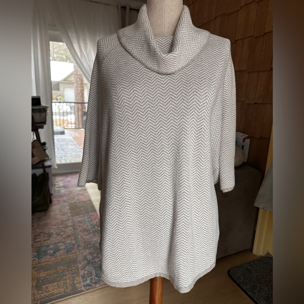LOFT Chevron Poncho Sweater